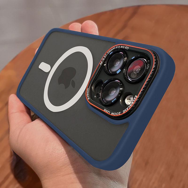 Luxury Matte For Magsafe Wireless Charge Magnetic Case for iPhone 14 Plus 13 12 Pro Max Clear Shockproof Soft Bumper Armor Cover