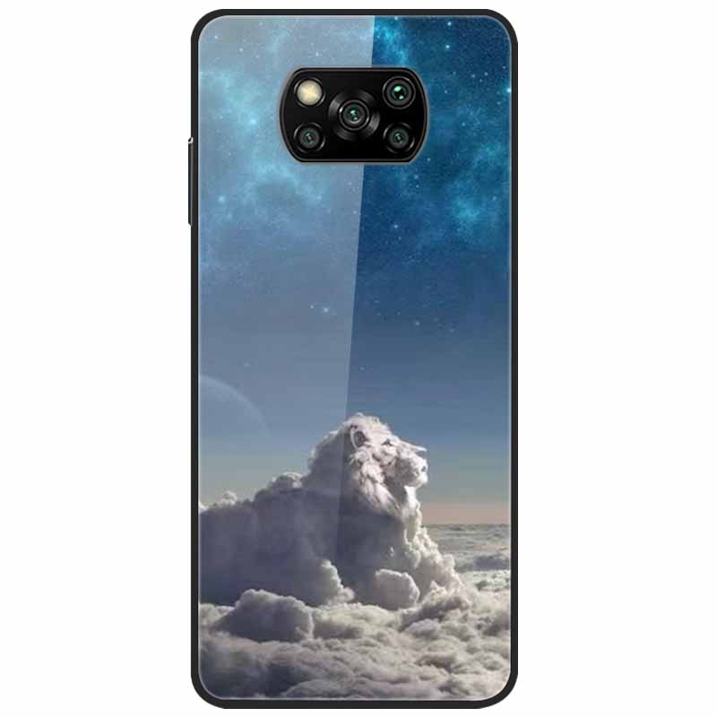 Etui na Poco X3 Pro Modne Urocze Szkło Hartowane Luksusowe Pokrowce Coque dla Xiaomi Poco X3 NFC Etui PocoX3 X 3 Zderzak Ochronny
