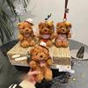 Cute Bear Bag Pendant With Polyester Plush Material For Kids And Teens
