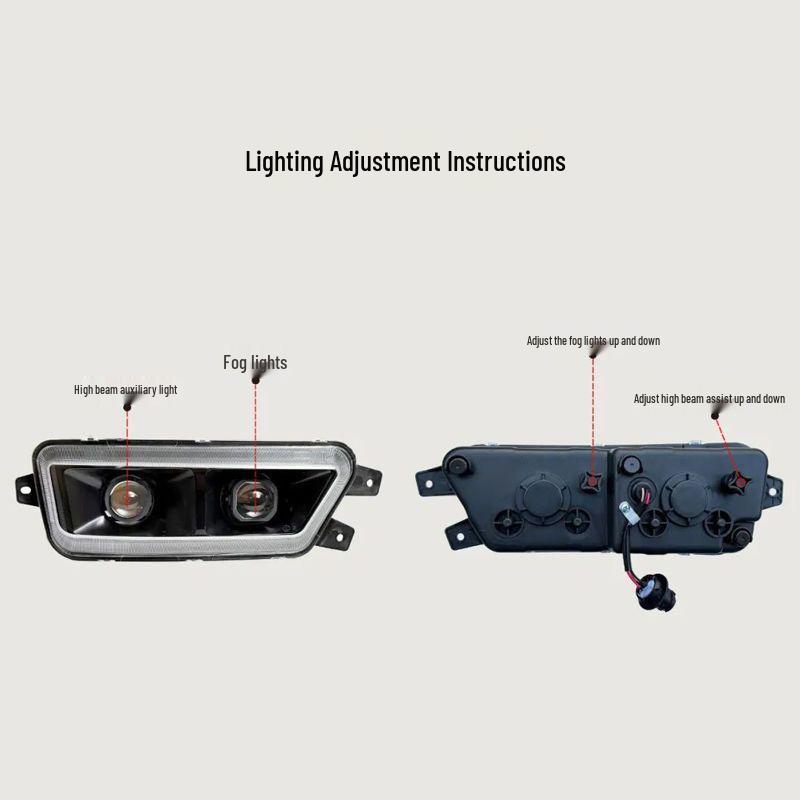 Jiefang JH6 LED Dual-Lens Modified Truck Front Fog Light Assembly