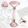 Jade Roller and Gua Sha, facial roller, facial beauty roller skin care tool, rose quartz massager for face, eye, neck, body muscle relaxation, relief 