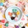 50pcs Pendant 25mm Tassel Velvet Alloy Fringe Korean DIY Earrings Jewelry Accessories Handmade Making Materials