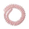 3 4 6 8 10mm Rondelle Faceted Crystal Beads Transparent Water Pink Glass Loose Beads For Jewelry Making DIY Bracelet Necklace