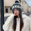 Foldable Warm Ear Protection Hat Windproof Ball Cap Fashionable Korean Knitted Hat  for Outdoor Ski