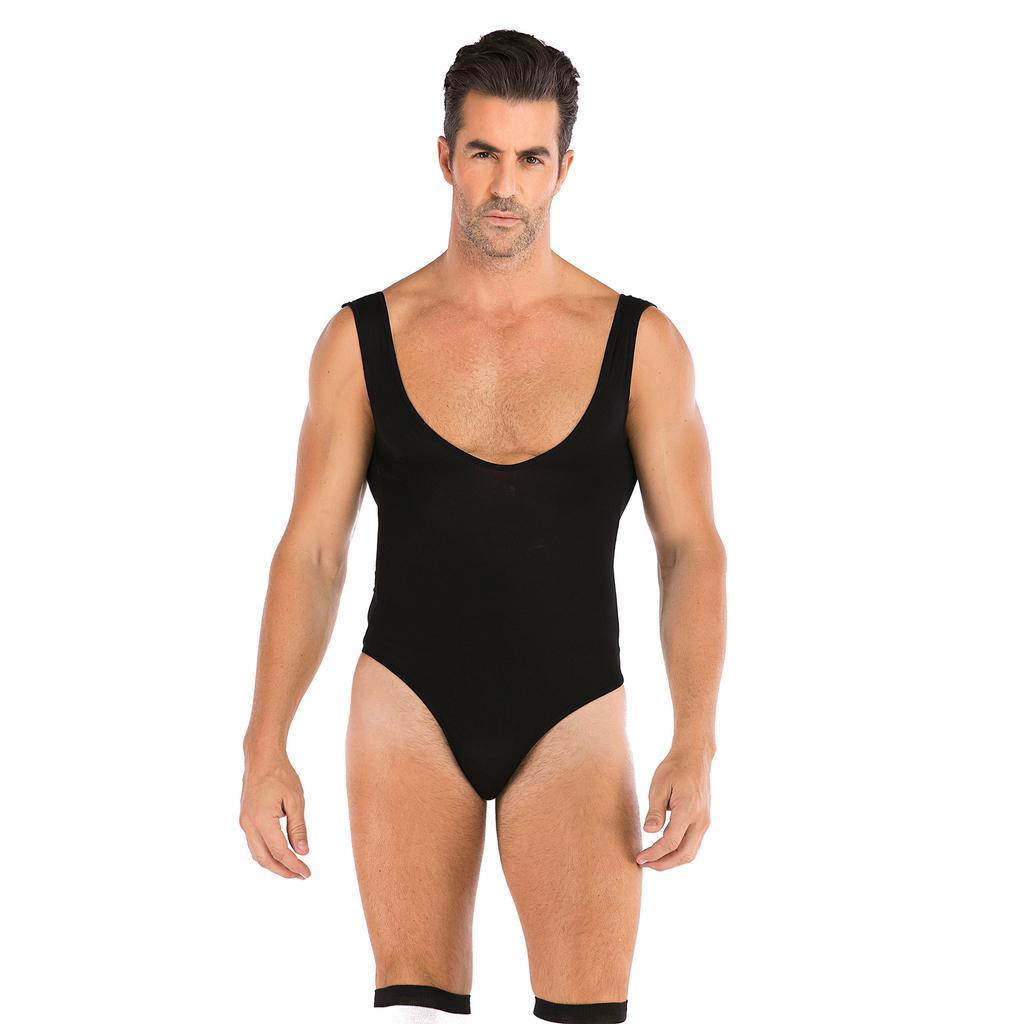 Direct Sales, Men's Vest-style Sexy Mesh, One-piece Sex Stockings Mesh Onesie