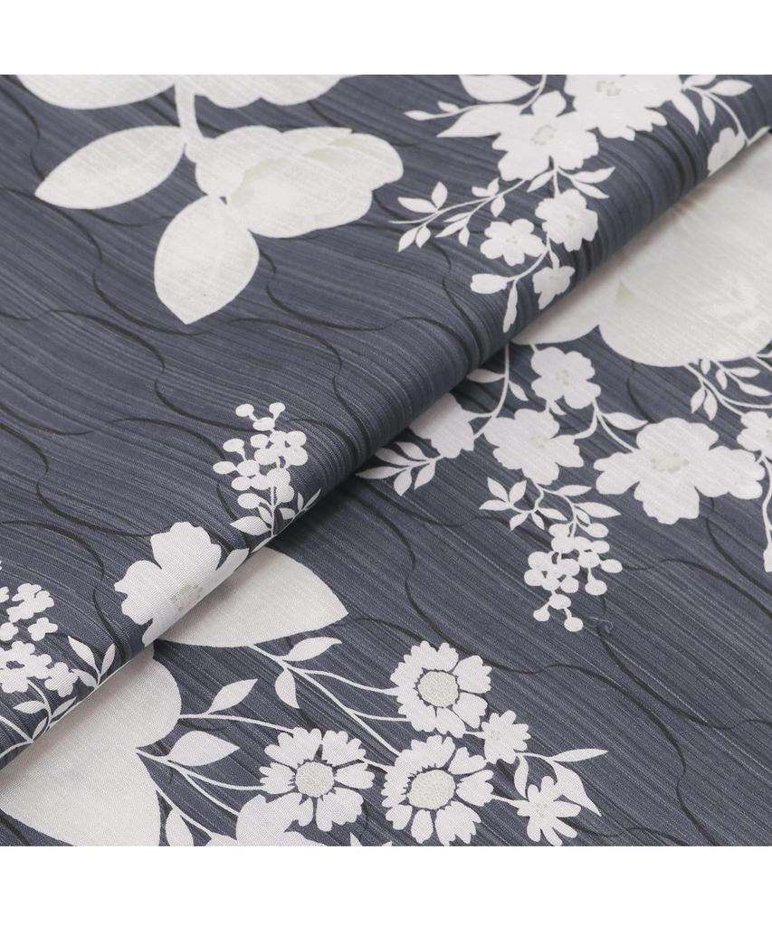 Yukata Set Junior Retro Change Weave 3 Piece Set Heiko Girls Camellia Play in Ink [KYOETSU] (Yukata, Obi, Geta) (13. Painting, 130cm)