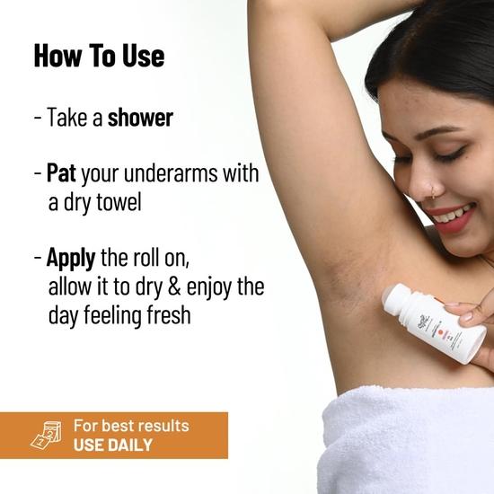 Chemist at Play UnderArm Roll-On with 5% Lactic Acid & 1% Mandelic Acid | Prevents Odour, Brightens Skin| Alcohol Free | 40ml (Pack of 3)