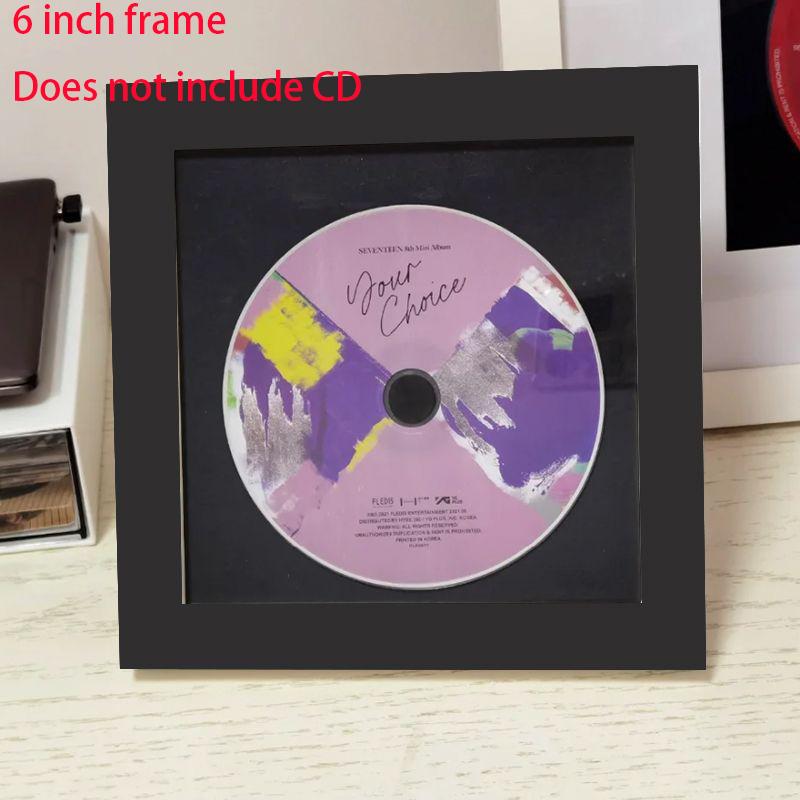 

Solid Wood CD Storage Picture Display Frame CD Album Record Mounting CD Black/White Card Photo Frame Wall Display Frame Souvenir