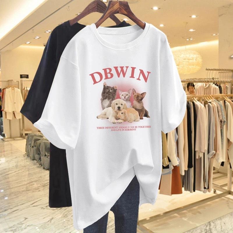 

Белая свободная хлопковая футболка с круглым вырезом, коротким рукавом до плеча, женская, лето 2025, новая, большая версия, модный топ ns S белый