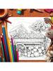 1pc Art Coloring Book 22 Page Coloring Books Gift For Birthday Party Relieve Stress Kill Time , Graffiti Painting Drawing Art Book