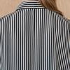 Maxza Stripe Pintuck Ruffle Sleeve Loose Fit Blouse Zd06qb500on