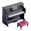 Dollhouse Piano with Stool Miniature Musical Instrument Ornament Dollhouse Model Gift for Children Scene Shooting Props
