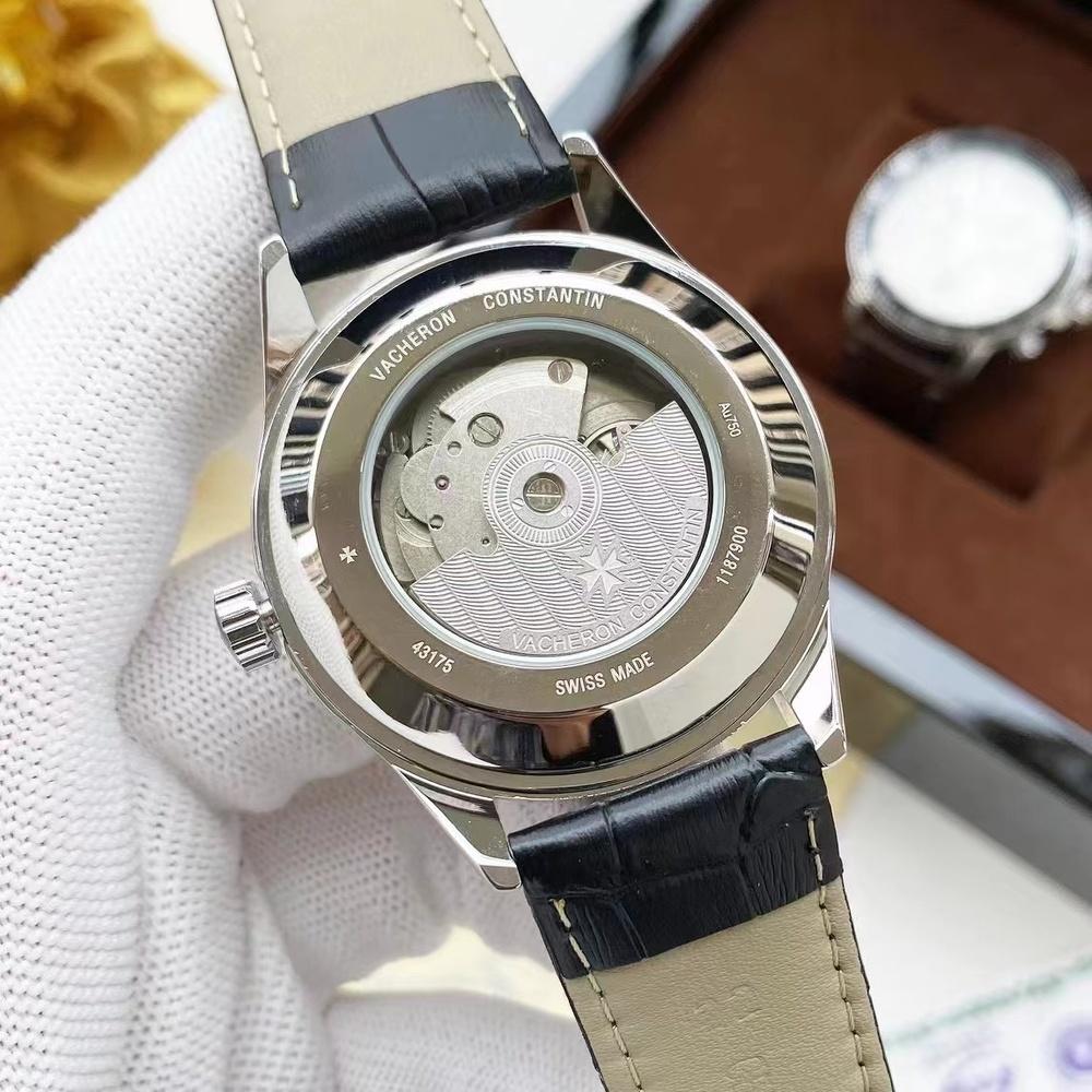 Business Casual Men's Automatic Stainless Steel Mechanical Watch Leather Strap