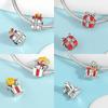 Coppergift Box Charm Luminous Beads Fits Brand Bracelet Diy Merry Christmas Fine Jewelry Pendant For Women Gift