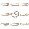 Classic inlaid high-grade CZ rhinestone charm pin female models long brooch delicate jewelry hundred matching fashion style
