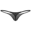Mens Low Rise Thong Underwear Solid Color Elastic Waistband G String Soft Stretch Fabric for Daily Comfort Fit