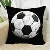 1Pc Vintage Distressed Soccer Ball Throw Pillow Cover, Suitable For Sofa, Bedroom, Living Room, A Unique Gift For Soccer Lovers.