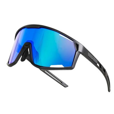Lunettes de Soleil de Sport Polarisées UV avec Monture de Sport Intérieure Légère x Bleu [Gorix] Lunettes de Soleil, (GS-POLA180) [Verres polarisés, UV400, Protection]
