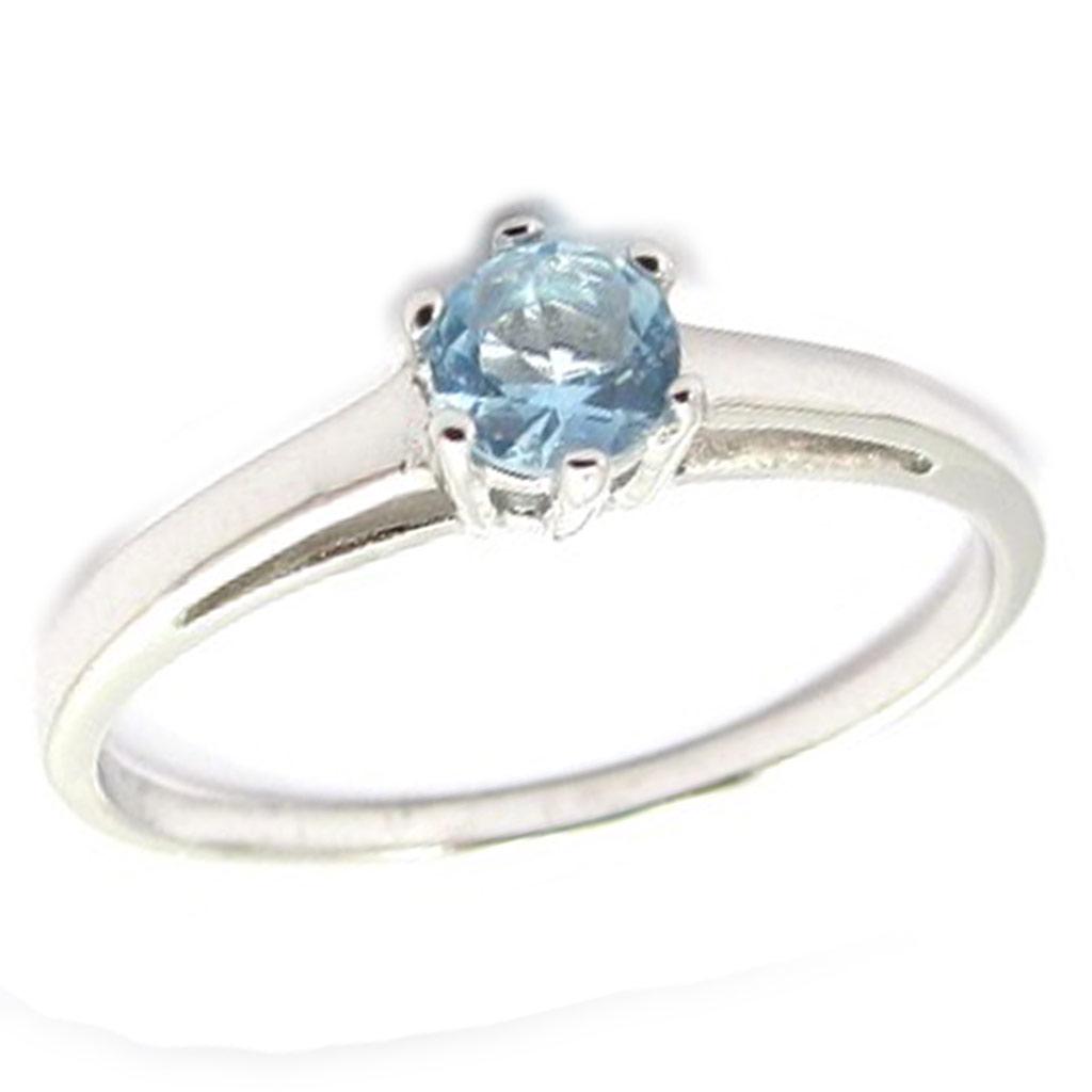 

Пасьянс Серебро Ø 4 мм аквамарин