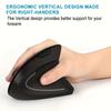 Fifth Generation Vertical Mouse | 2.4GHz Wireless Optical, 6 Buttons, Right Hand Design for Laptop and Desktop Use