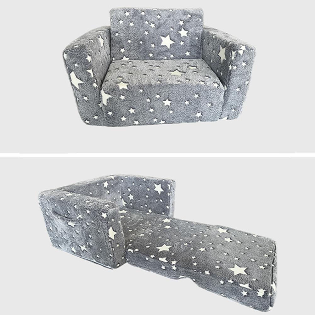 Cute Children's Sofa Flip Open Sofa Plush Toddler Chair Lazy Sofa Mini Seat Children's Backrest Bed Sofa Armchair Babies Couch