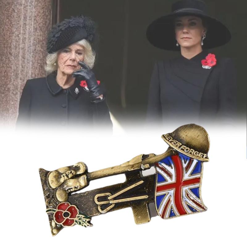 Elegant Vintage Poppy Flower Brooch Stunning Fashion Pin For Men And Women