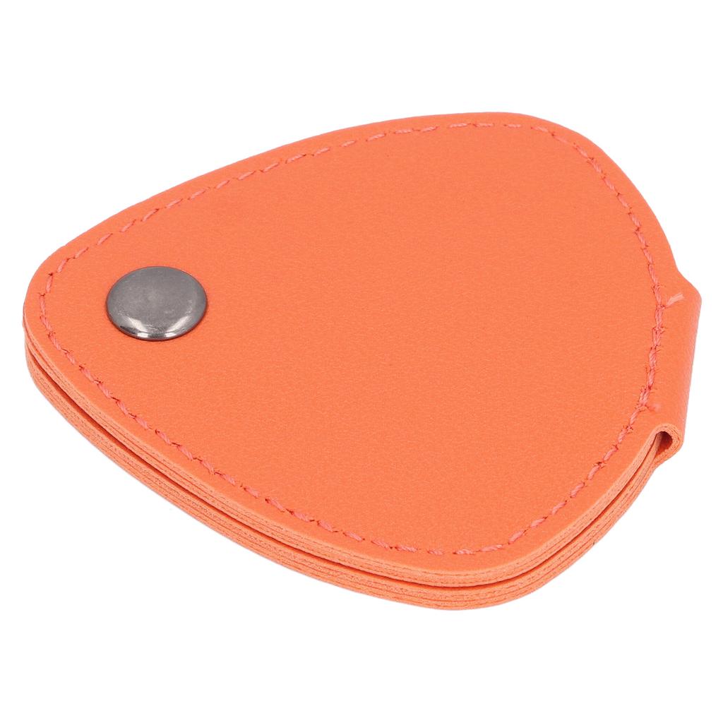 Guitar Pick Storage Bag 6 Slots Container PU Leather Metal Buckle Picks Holder Pouch for Daily Performance Use