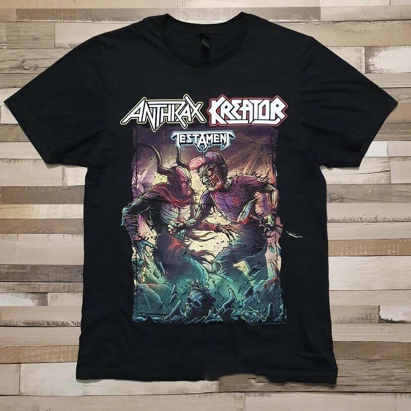 Kreator × Anthrax × Testament Europe Tour 2024 Cotton Shirt S to 5XL Unisex T-Shirt S