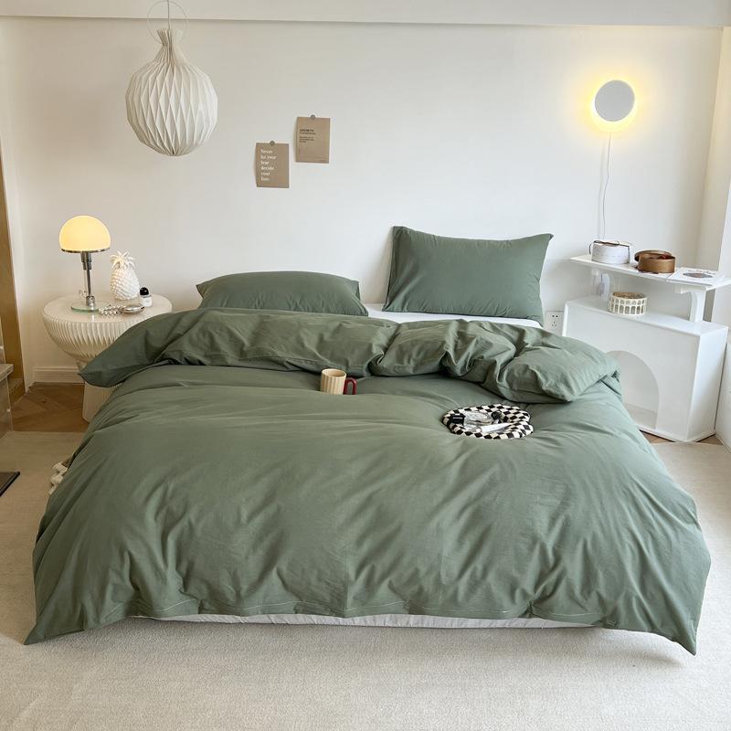 

Однотонное однотонное пододеяльник из стираного хлопка, одноместное и двойное пододеяльник из чистого хлопка на четыре сезона 200x230cm quilt cover