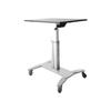StarTech.Com Mobile Sit-Stand Workstation Stand for Laptop - Keyboard - Mouse Black and Silver