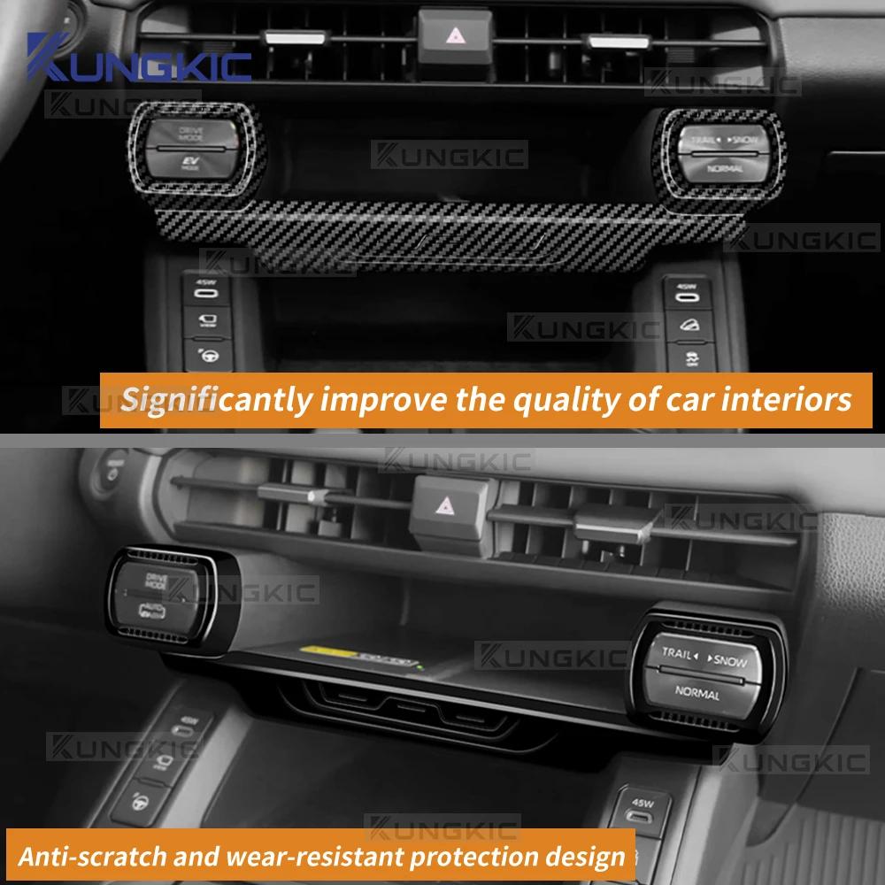 ABS Center Console Wireless Charger Button Frame B Style Decorative Trim Sticker for Toyota RAV4 2026-2027 LHD RHD Accessories