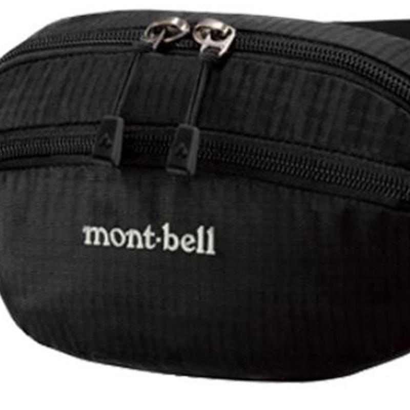 MONTBELL Delta Gusset 0.8L Stylish Portable Zip Closure Nylon Fanny Bag Small Unisex Couple Black