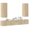 5 Piece TV Cabinet Set Sonoma Oak Effect Particle Board