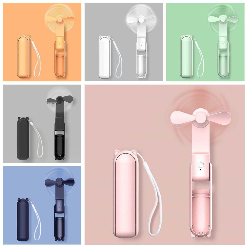 3 Speed Small Pocket Fan USB Rechargeable Folding Cooling Hand Fan  Outdoor