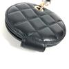 CHANEL Round name tag Logo CC Matelasse Quilted Charm Bag Charm Key Holder