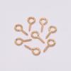 200pcs/lot 4*8 5*10 Screw Eye Pins For Pendant Iron Screw Eye Hooks Clasps Fit Drilled Beads DIY Jewelry Findings Making Supplie
