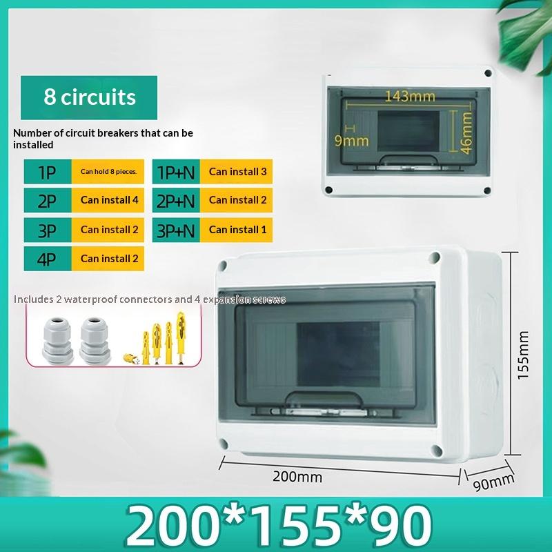 Waterproof Mcb Panel Box For Circuit Breaker Distribution Box With Breaker Panel Box Set