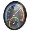 Househeld Indoor Outdoor Round Pointer Type Thermometer Hygrometer Temperature Humidity GaugeTH101 Black