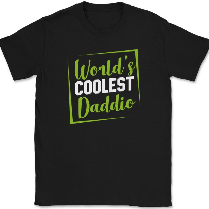 

Worlds Coolest Daddio T-Shirt Funny Fathers Day Dad Gift Humor Tee XL