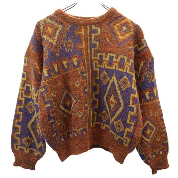 

LANVIN 80s 90s Made in Italy Old Overall handle Long sleeve sweater knit Men s Used