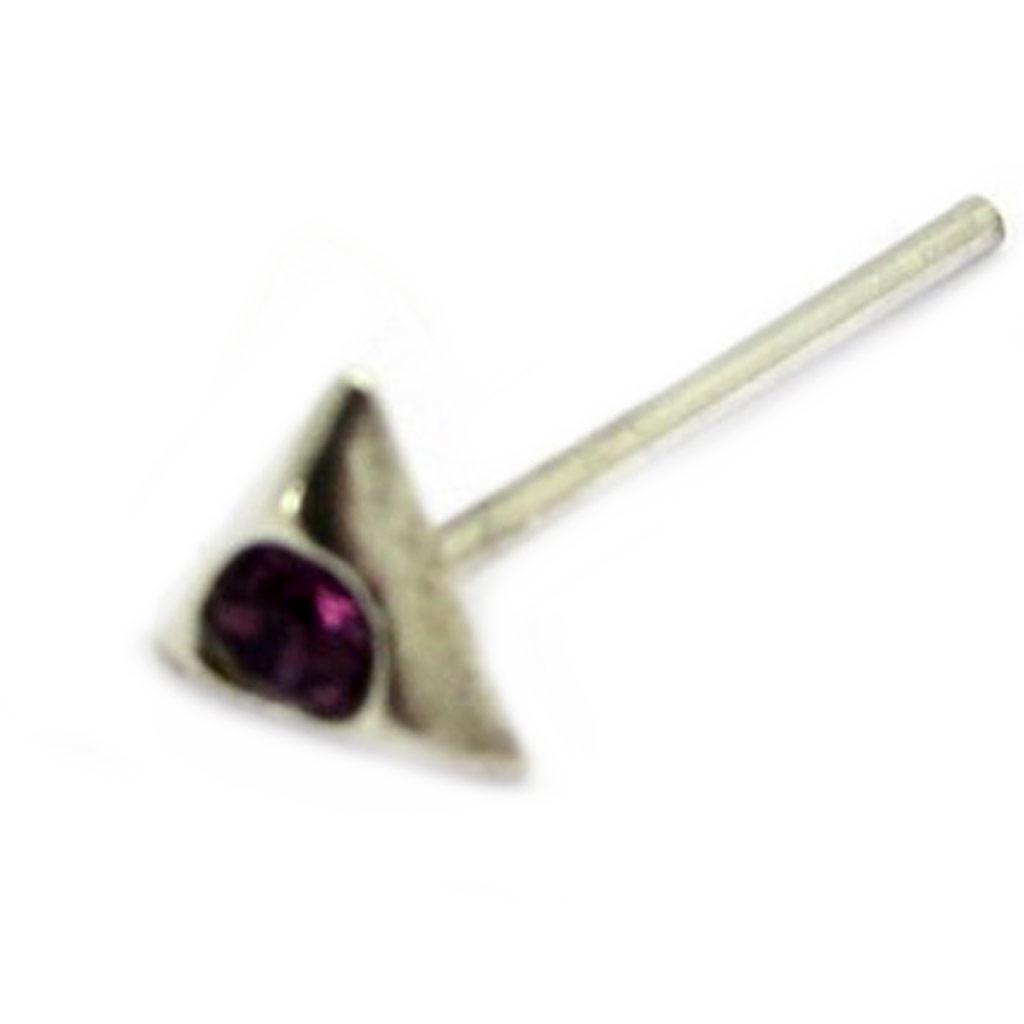 Les Trésors De Lily [G2126] - Purple 'Crystal' Silver Stud