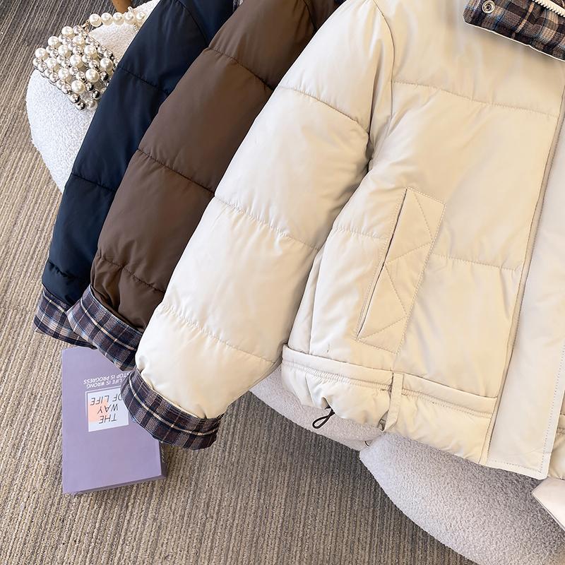 Fashion Winter Jackets Woman Short Parkas Stand Collar Thick Warm Casual Women's Coats