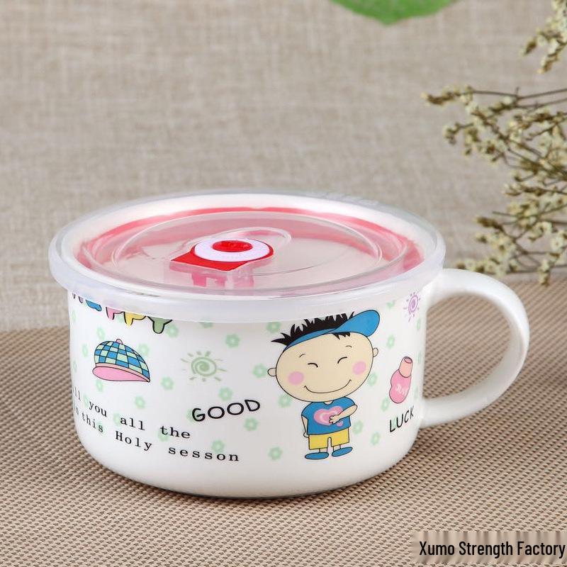 Uszczelniona Ceramiczna Miska na Lunch: Bezpieczny w mikrofalówce z uchwytem - Idealny dla pracowników biurowych