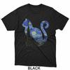 Cat Starry Night Van Gogh Cat for Funny Cat Mom Cat Lover T-Shirt