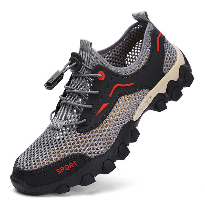 2026 Summer Men's Lightweight Mesh Outdoor Shoes: Soft Sole, Sports Casual, Breathable, Water-Resistant