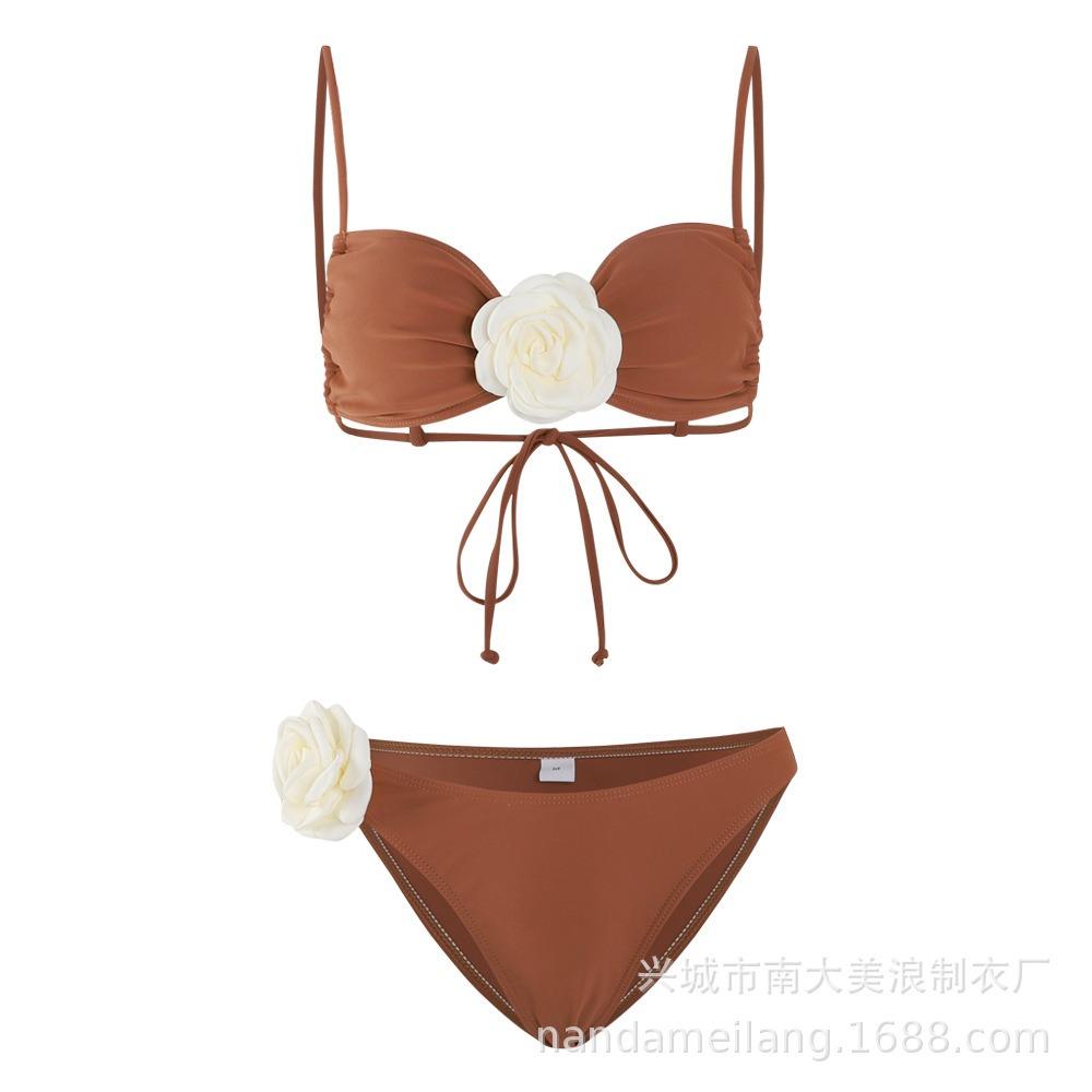 European and American Sexy 3D One-piece Bikini Swimsuit Women's One-piece Swimwear