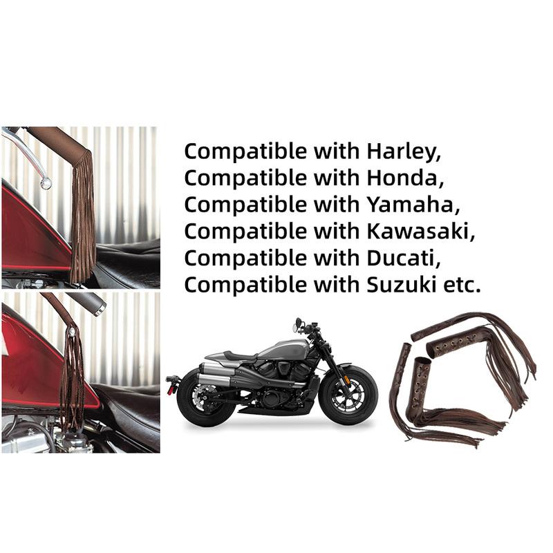 22/25mm Motorcycle Hand Grips Leather Fringe Brake Lever Cover For Harley Indian Chief Classic Cruiser Chopper Cafe Racer