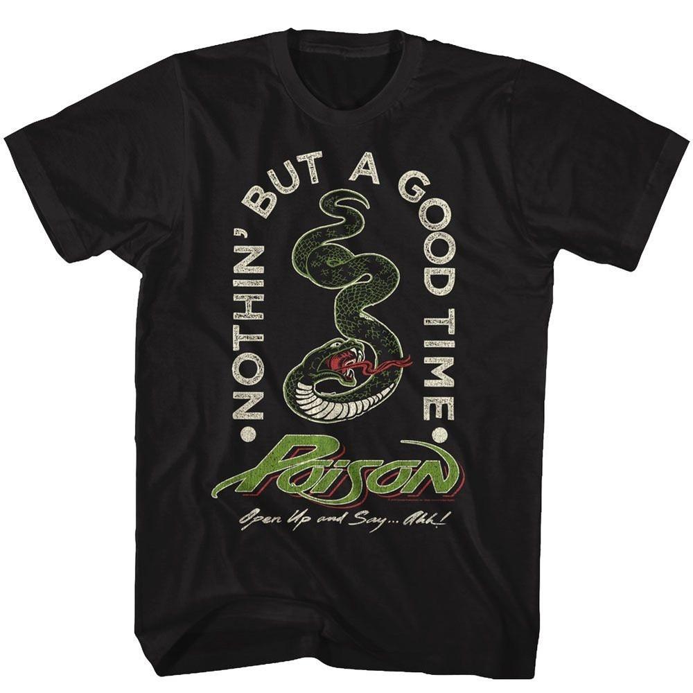 Poison Nothing but a Good Time Music T-shirt Tops Tees Men's Women's Unisex