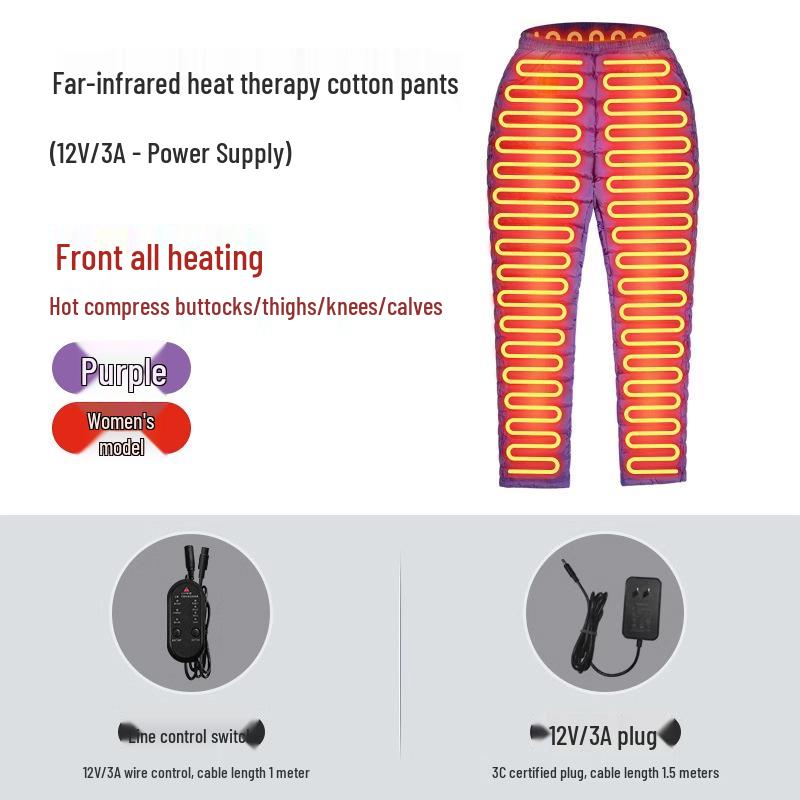 Unisex Fleece-Lined Heated Pants with Knee and Calf Pads for Men and Women 3XL