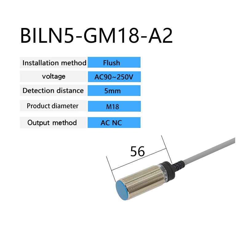 

BXUAN M18 Inductive Proximity Switch Sensor Flush DC 10-30V AC90-250V NPN PNP NO NC output AC NC